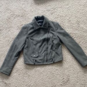 Green suede Women’s Moto Jacket
